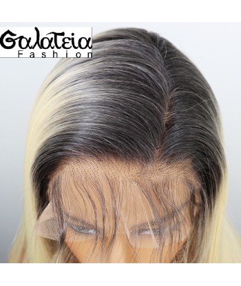 PERRUQUE  SYNTHÉTIQUE FIBRE FUTURA FULL LACE LISSE  CHEVEUX OMBRE 613 BLONDE le concept de la Pate a emporter 