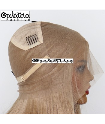 PERRUQUE  SYNTHÉTIQUE FIBRE FUTURA FULL LACE LISSE  CHEVEUX OMBRE 613 BLONDE le concept de la Pate a emporter 