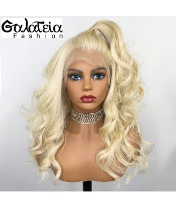 PERRUQUE SYNTHÉTIQUE FIBRE FUTURA BODY WEAVE  BLONDE 613 AVANT DENTELLE SUISSE store