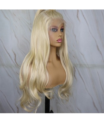 PERRUQUE SYNTHÉTIQUE FIBRE FUTURA BODY WEAVE  BLONDE  AVANT DENTELLE SUISSE 13x6 français