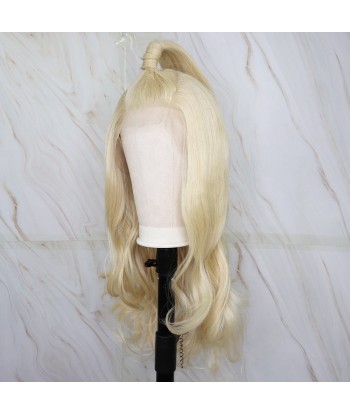 PERRUQUE SYNTHÉTIQUE FIBRE FUTURA BODY WEAVE  BLONDE  AVANT DENTELLE SUISSE 13x6 français