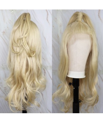 PERRUQUE SYNTHÉTIQUE FIBRE FUTURA BODY WEAVE  BLONDE  AVANT DENTELLE SUISSE 13x6 français