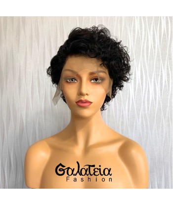 PERRUQUE INDIENNE  COURTE "CATHRINA" PIXIE CUT AVANT DENTELLE 13X4 le des métaux précieux