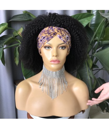 HEADBAND PERRUQUE  KINKY CURLY "VANOU" 3/4 CHEVEUX BRÉSILIENNE TEXTURE CURLY ITALIENNE Dans la société mordern