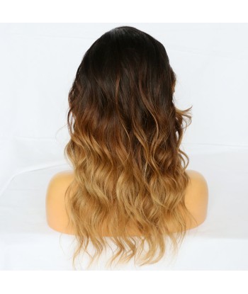 PERRUQUE "MEGAN" OMBRE BLONDE WAVY  LACE FRONTALE 13*4 rembourrage situé sous