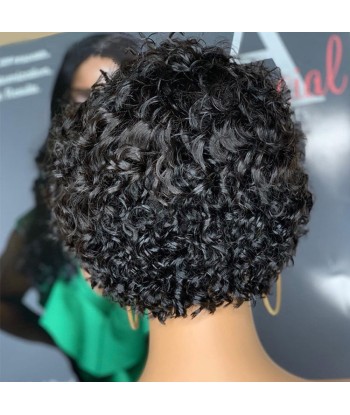 PERRUQUE COURTE PIXIE "ABBY"  INDIENNE CURLY WAVE LACE FRONTALE Toutes les collections ici