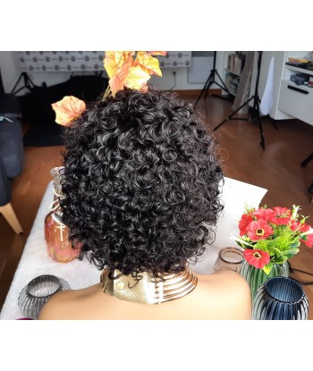 PERRUQUE COURTE PIXIE "ABBY"  INDIENNE CURLY WAVE LACE FRONTALE Toutes les collections ici