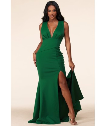 LONGUE ROBE VERTE "NIA" commande en ligne