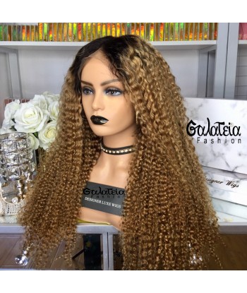 PERRUQUE BLONDE OMBRE "ZENA" CURLY Jusqu'à 80% De Réduction