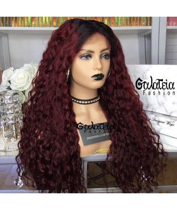 PERRUQUE "FAYANNA" CURLY OMBRE BORDEAUX d'Europe débarque