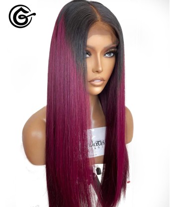 PERRUQUE "VALANCIA"  SILKY LISSE OMBRE/BORDEAUX votre