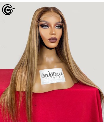 PERRUQUE "BRYANNA"  HIGLIHGT REFLETS CHEVEUX VIERGES l'achat 