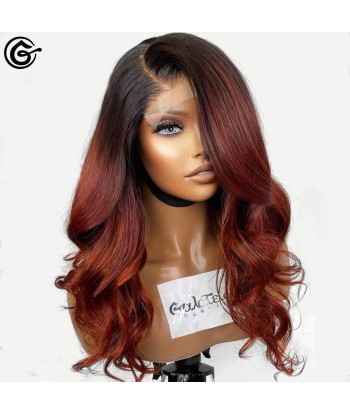 PERRUQUE "MARYNA" OMBRE VIN AVEC CLOSURE TRANSPARENTE sélection de produits