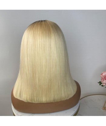 PERRUQUE COURTE  OMBRE/BLONDE "SIDNEY"  T PART LACE FRONTALE brillant des détails fins