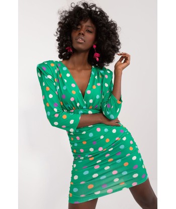 Robe de soirée imprimée pois OLIVIA Pour