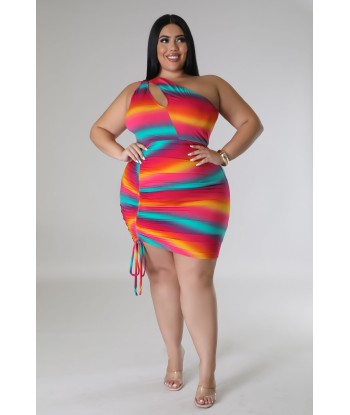 ROBE COURTE  COLOR BLOCK GRANDE TAILLE français