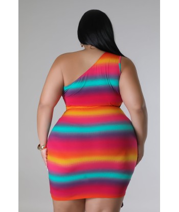 ROBE COURTE  COLOR BLOCK GRANDE TAILLE français