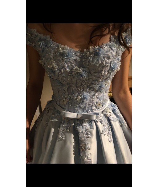 Robe fleurs 3d princesse brillant des détails fins